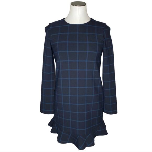 Zara Plaid Ruffle Hem Dress size XS - Picture 3 of 9